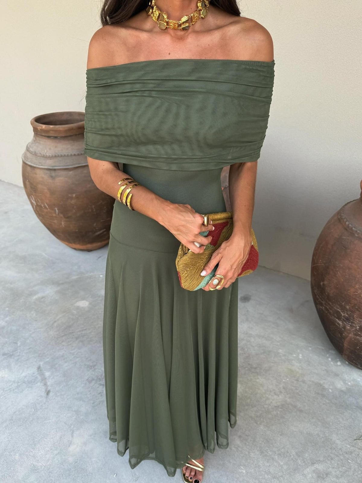 Vestido Elegante Simba de Tul de Seda - Maison Claire et Sylvie