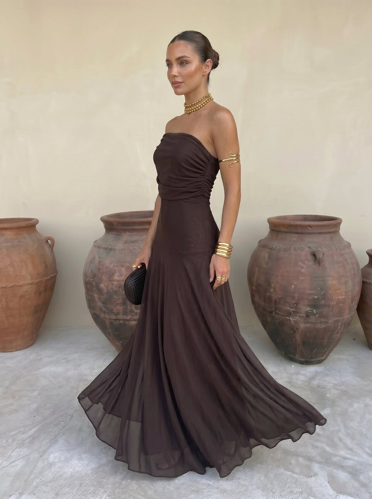 Vestido Elegante Simba de Tul de Seda - Maison Claire et Sylvie