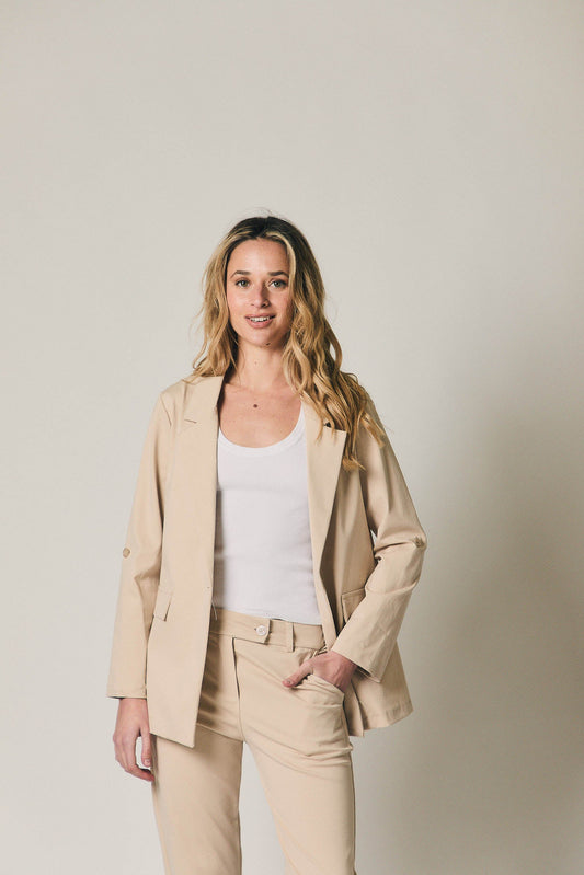 Americana Sastre Beige de Corte Recto
