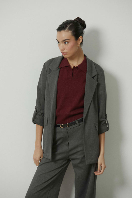 Americana Sastre de Raya Gris Antracita
