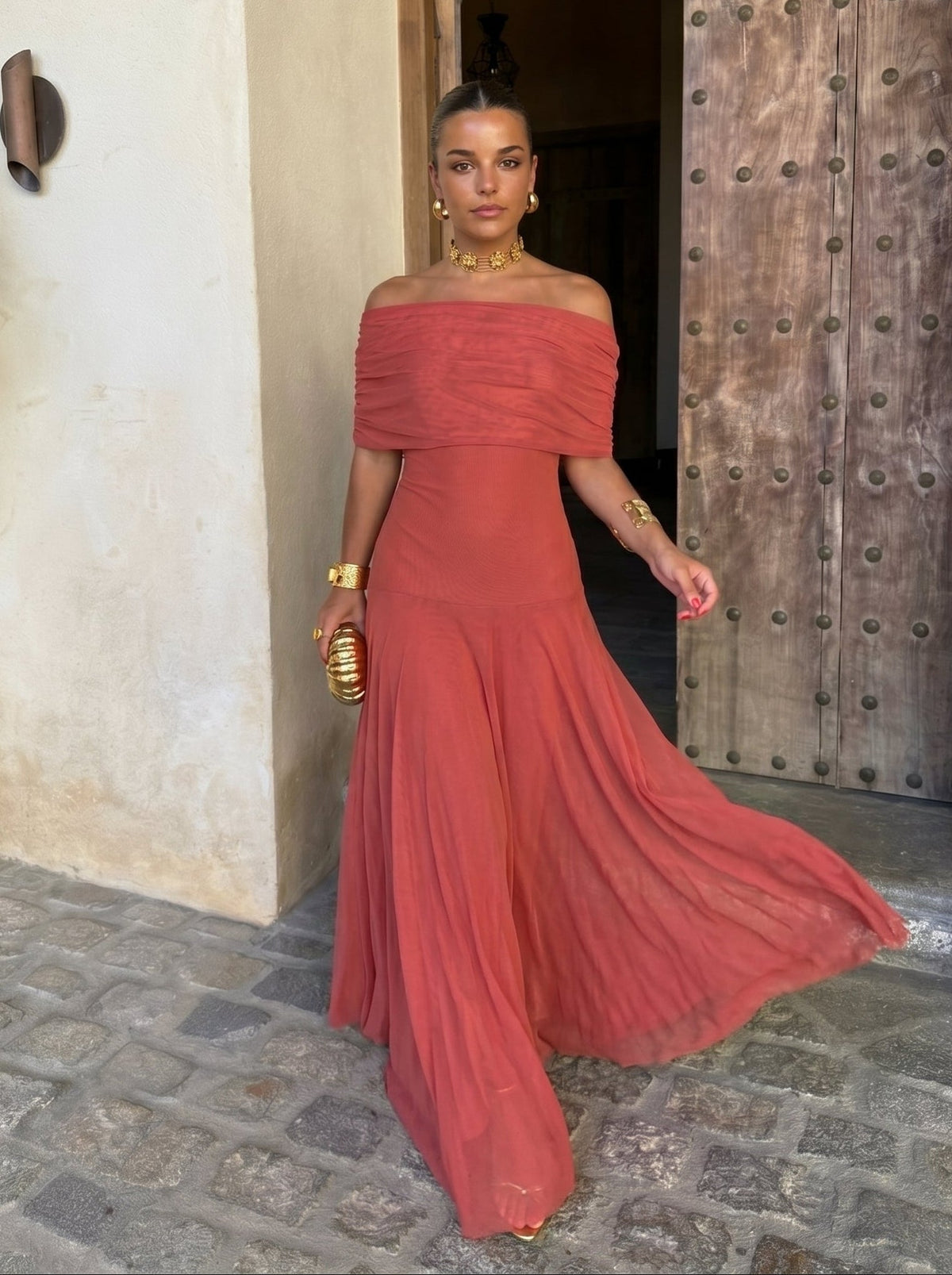 Vestido Elegante Simba de Tul de Seda - Maison Claire et Sylvie