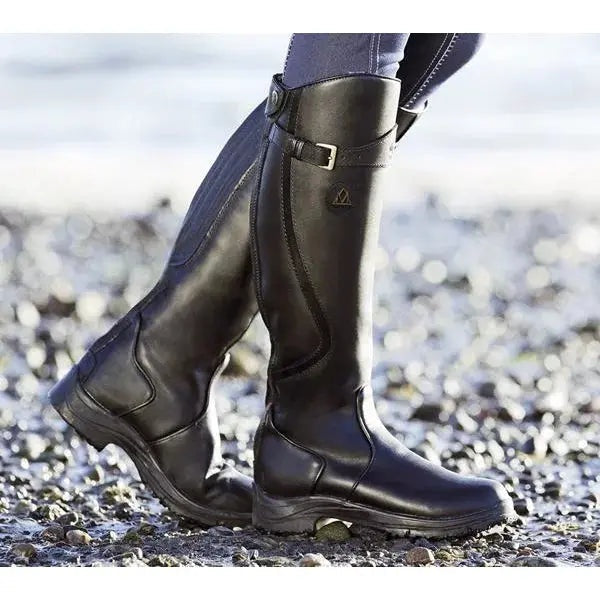 Botas de Piel Impermeables Estilo Ecuestre con Hebilla