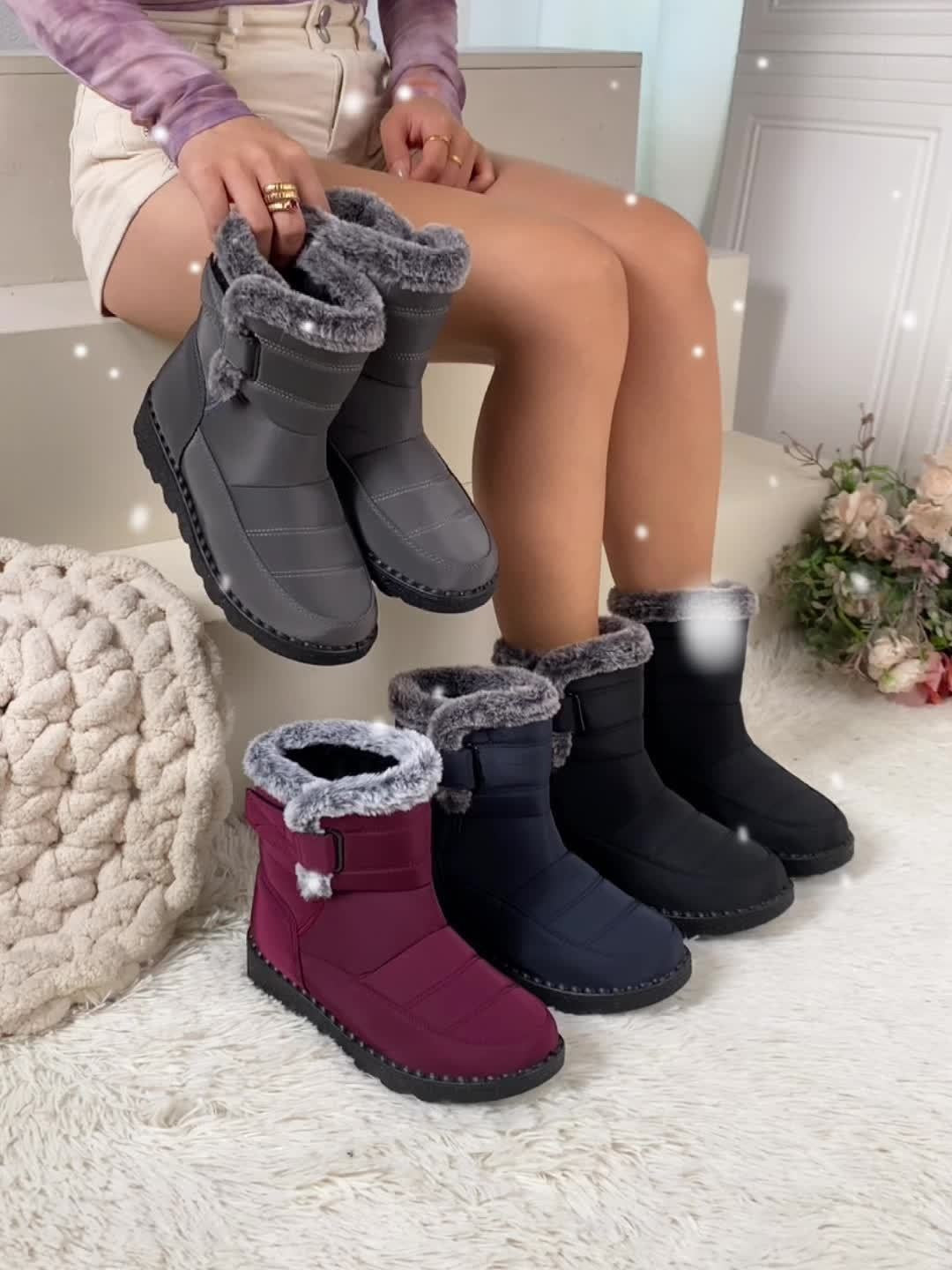 Botas de Nieve Impermeables con Forro de Pelo